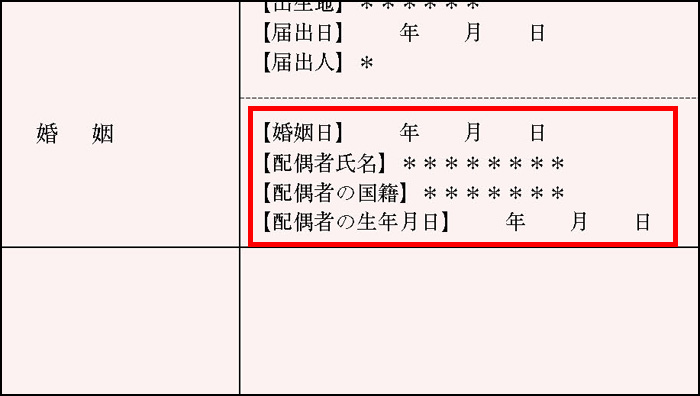 日本で先に婚姻した場合の戸籍謄本